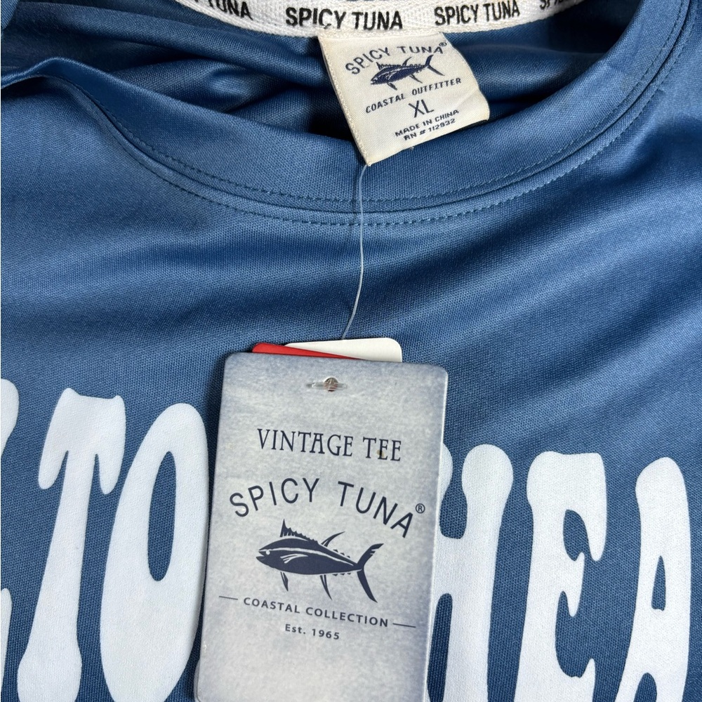 Blue Long Sleeve Men's Hilton Head Long sleeve BlueTshirt NWT Vintage